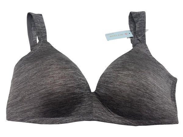 SI8365-3◆ 新品 ノンワイヤー ブラジャー ストレッチ有り ストラップ調節 パネルメッシュ D85 グレー 送料350円拍卖