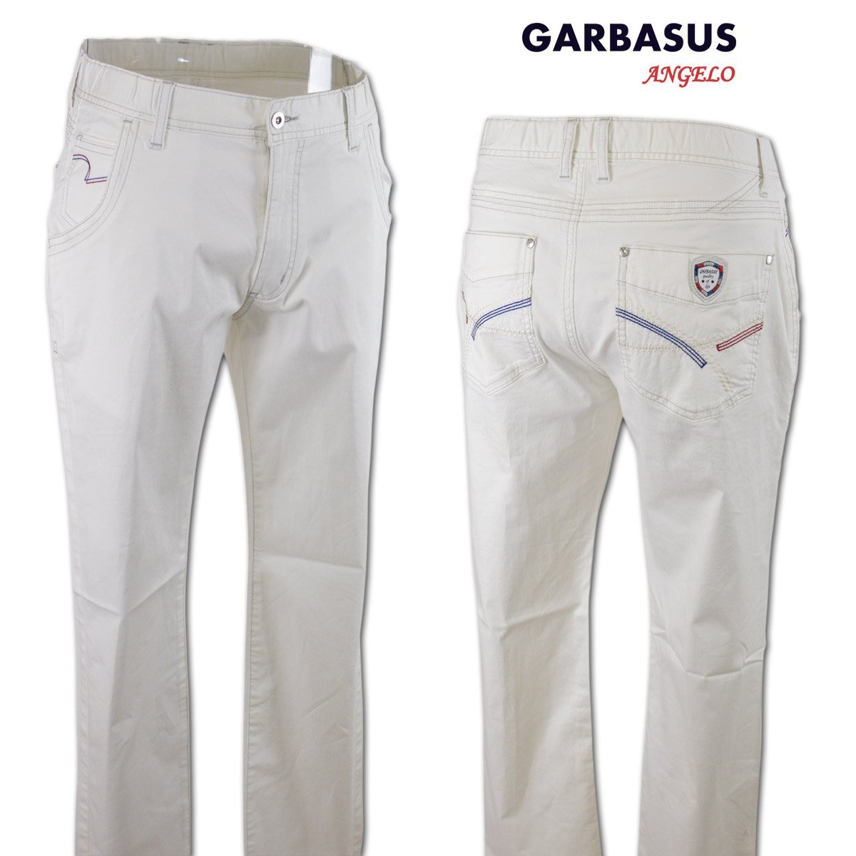 30%OFF【GARBASUS ガルバス】メンズ パンツ LL(50) 白 51-5307-03-01 アンジェロ カジュアル ゴルフ おしゃれ 大きいサイズ @拍卖