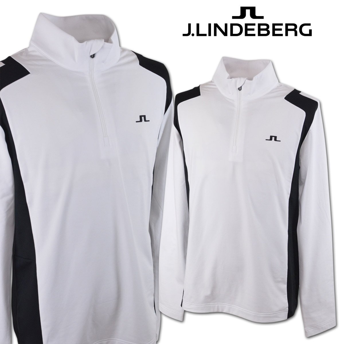 30%OFF【J.リンドバーグ】メンズ 長袖ハーフジップシャツ 白 46(M) 071-33210-004 J.LINDEBERG ゴルフ おしゃれ かっこいい @拍卖