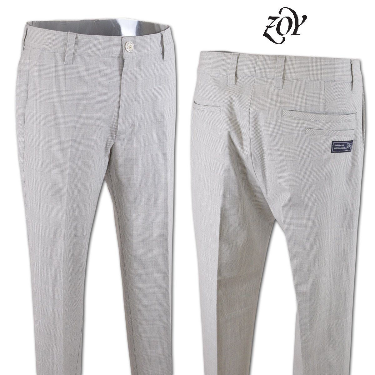 30%OFF【ZOYゾーイ】メンズ パンツ グレー 82㎝ 071452400-02 ゴルフ スラックス おしゃれ かっこいい 上質素材 @拍卖