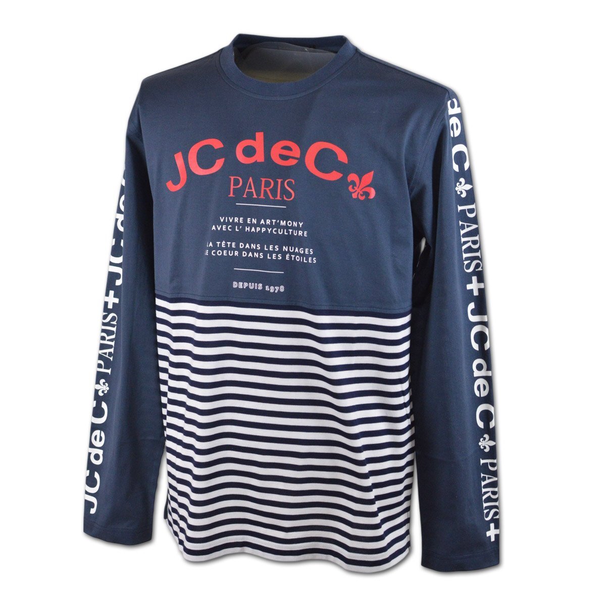 30%OFF【カステルバジャック】メンズ 長袖Tシャツ L(48) 紺 7215171119-59 CASTELBAJAC カジュアル ポップ おしゃれ @拍卖