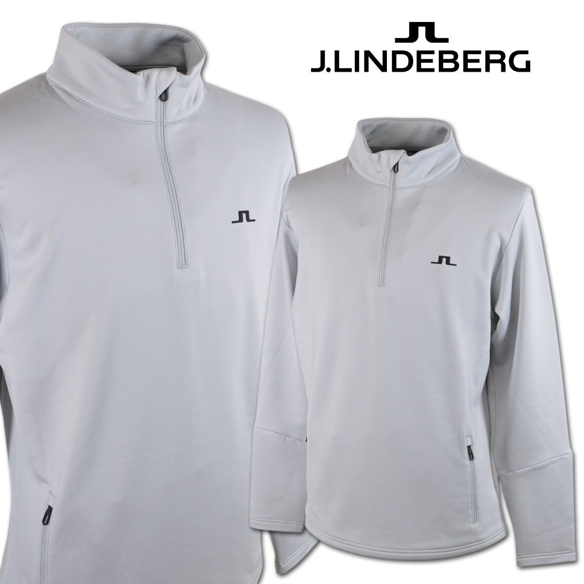 30%OFF【J.リンドバーグ】メンズ 長袖ハーフジップシャツ グレー 46(M) 071-33212-13 J.LINDEBERG ゴルフ おしゃれ かっこいい @拍卖