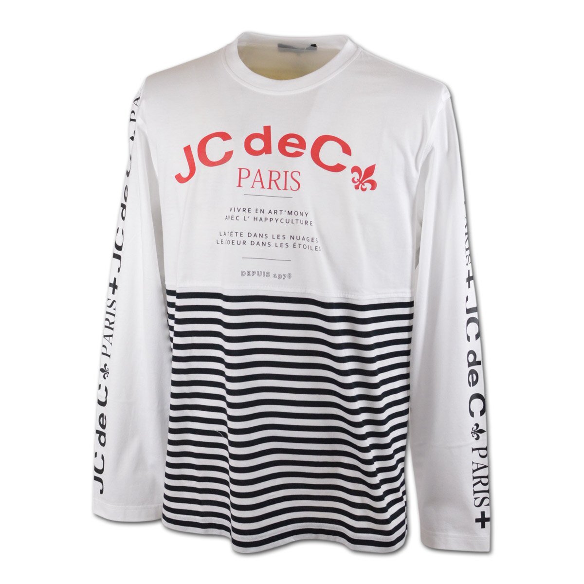 30%OFF【カステルバジャック】メンズ 長袖Tシャツ L(48) 白 7215171119-01 CASTELBAJAC カジュアル ポップ おしゃれ @拍卖