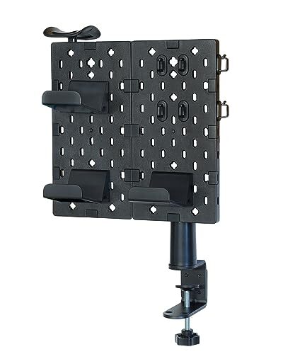 EastForce ゲーミングペグボード 回転式 2WAY 有孔ボード パネル 卓上収納 フック トレー付き クランプ式拍卖