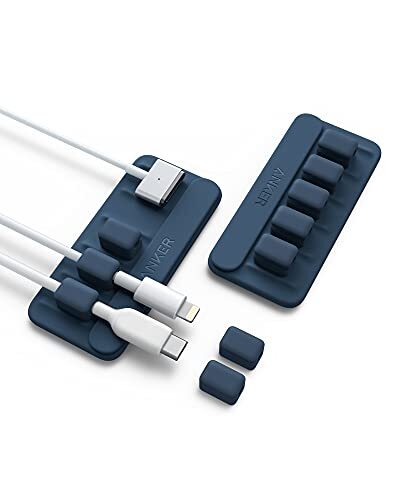 Anker Magnetic Cable Holder 2個セット マグネット式 ケーブルホルダー ライトニングケーブル拍卖