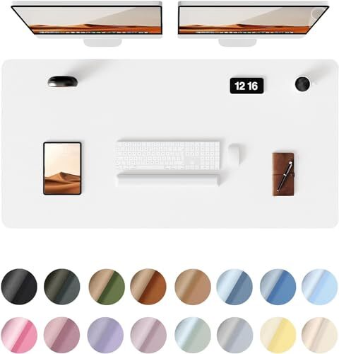 YSAGi レザー デスクパッド オフィス デスクマット マウス対応 大型マウスパッド ノンスリップPUレザー デスクブ拍卖