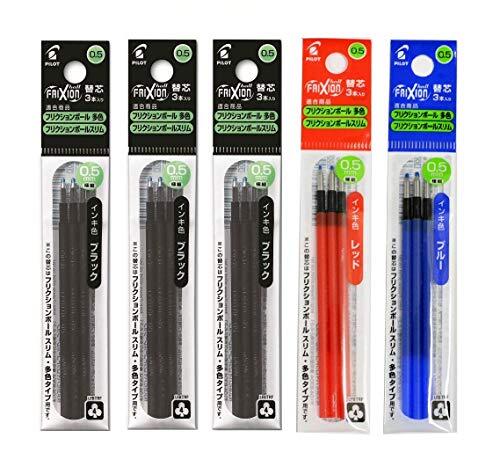 パイロット フリクションボールスリム 多色タイプ用替芯 0.5mm 黒3個+赤1個+青1個 LFBTRF30EF3B×3拍卖
