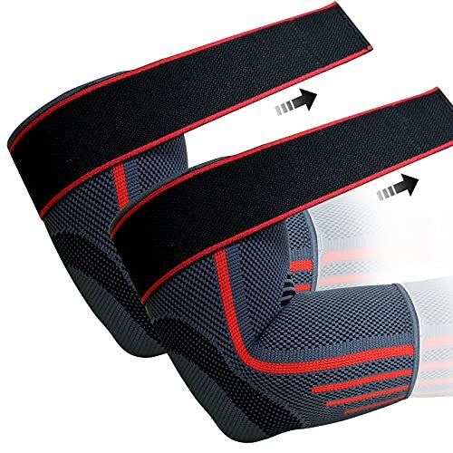 肘 サポーターテニス肘 サポーター エルボースリーブ 通気性 伸縮性 保温性 滑り止め 野球ゴルフなどスポーツに左右兼用拍卖