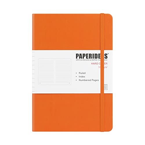 PAPERIDEAS ノート A5 ハードカバー (横罫 オレンジ)拍卖