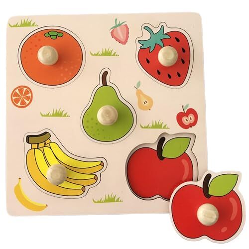 DELUXEFOX 木製パズル 型はめパズル 赤ちゃん モンテッソーリ 知育玩具 1 2 3 歳幼児早期開発 形合わせ拍卖