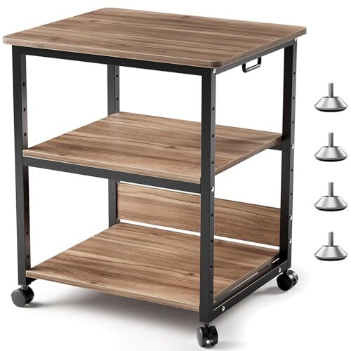 DEWEL プリンター台 キャスター付き a3 プリンターラック プリンターワゴン コピー機 台 プリンタ 複合機 机下拍卖