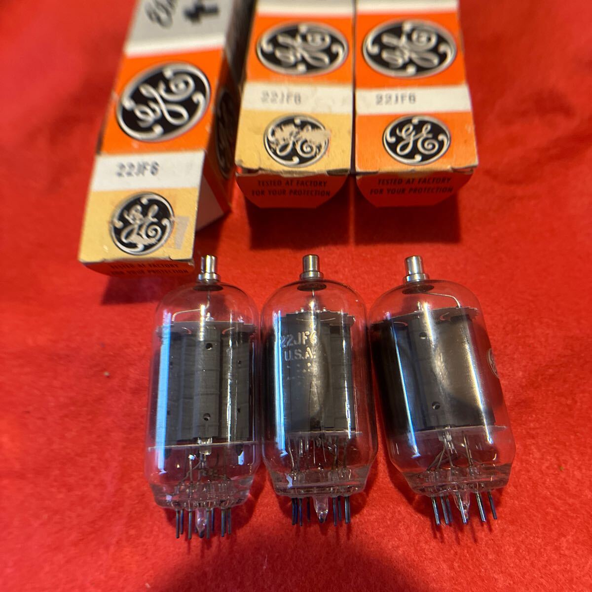 NOS 真空管 3pcs 22JF6 General Electronic Ge拍卖