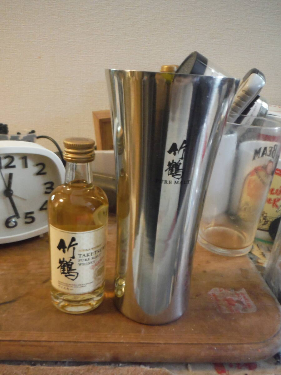 ミニボトル ウイスキー ニッカ 竹鶴 Pure malt 12 50ml 未開栓 と 竹鶴 ステインレス タンブラー 拍卖