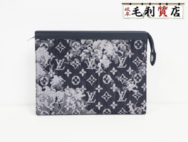 ルイヴィトン LOUIS VUITTON モノグラム タペストリー ポシェットヴォワヤージュMM M80034 クラッチ 美品 バッグ拍卖