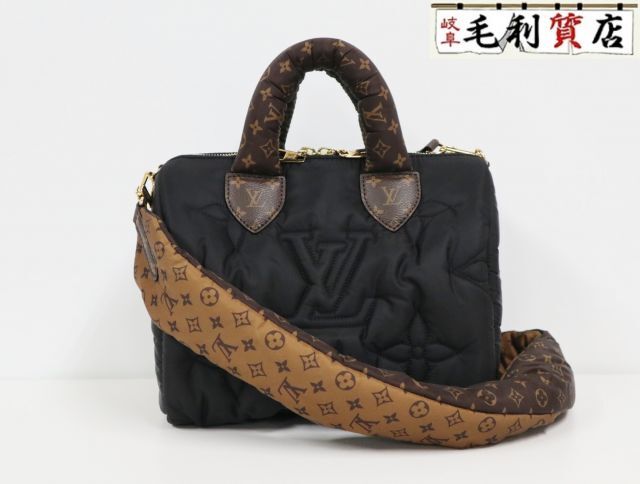ルイ ヴィトン LOUIS VUITTON スピーディ バンドリエール 25 LVピロー ブラックブラウン M59008 リサイクルナイロン 極上拍卖