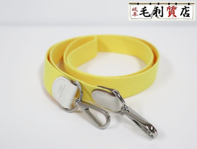 エルメス HERMES ライム/クレ ネゴンダ トワルオフィシェ ストラップ イエロー ストラップ レディース 美品 アクセサリー拍卖
