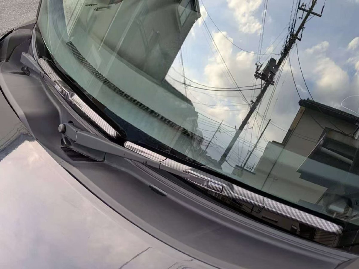 スポーティワイパー♪ 交換タイプ♪ カーボン ルック ゴム 一体型 フロント エアロワイパー フレアワゴン MM94S 475mm 475mm 2本拍卖