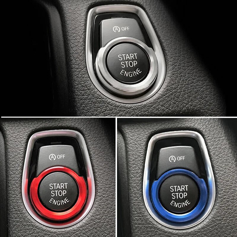 デザイン性UP♪ BMW エンジンスターター リング 青 F20 116i 118i 118d 120i M135i M140i Mスポーツ スタイル 1シリーズ拍卖