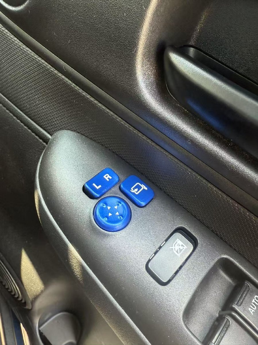 デザイン性UP♪ ドアミラー スイッチ カバー 青 スペーシアカスタム MK32S MK42S GS XS TS XSリミテッド Jスタイル ターボ拍卖