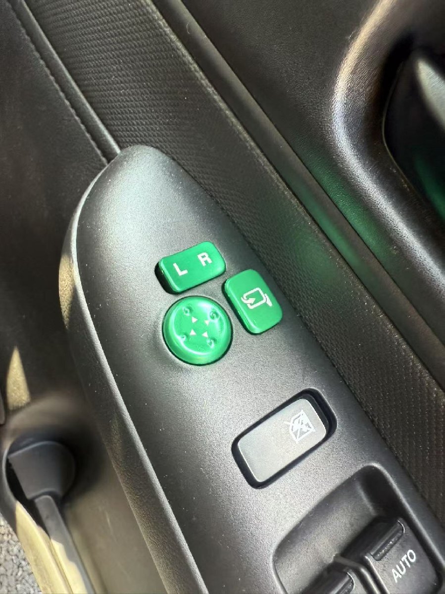 デザイン性UP♪ ドアミラー スイッチ カバー 緑 スペーシア MK32S MK42S G X T Gリミテッド拍卖