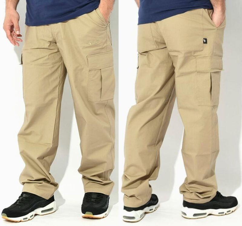 残少 W34/86 ナイキ コットン カーゴパンツ @11660円 検 刺繍ロゴ ワーク ミリタリー アウトドア チノパン ACGベージュ カーキ XL/2L/LL 拍卖
