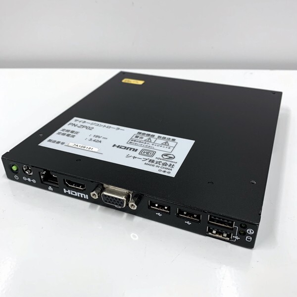 @S2028 BIOS確認のみ 保証無し SHARP サイネージコントローラー PN-ZP02 AC付属(互換品) インフォメーションディスプレイ用拍卖