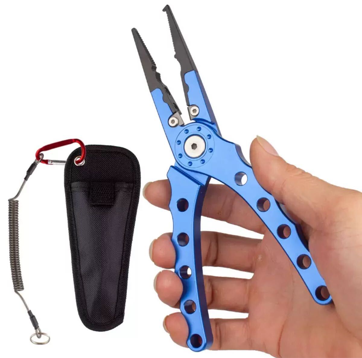 フィッシュグリップ フィッシングプライヤー 釣り フック ガン玉 魚 青 ブルー フック外し ペンチ ガン玉プライヤー シーバス 海 バス拍卖