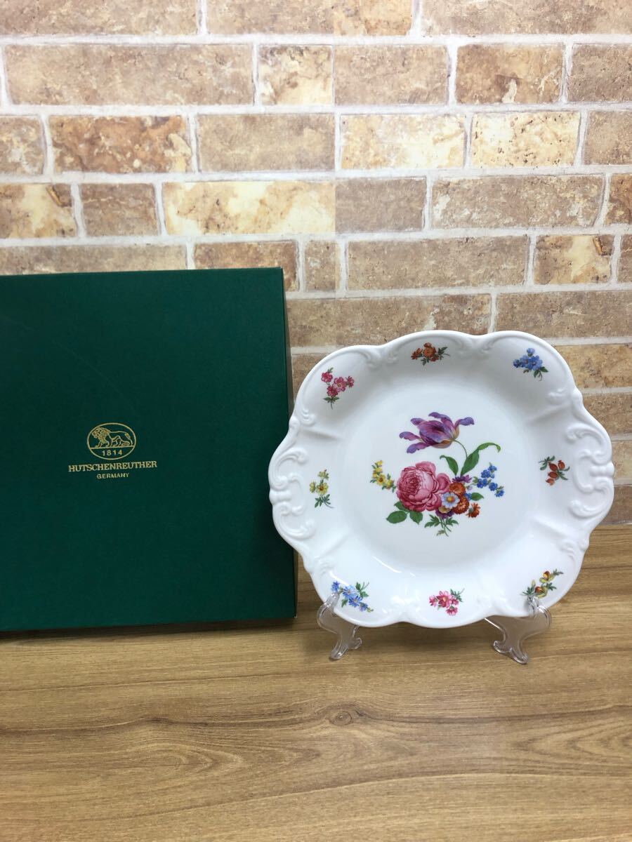 【未使用】 フッチェンロイター HUTSCHENREUTHER マイセンフラワー 25cm プレート 拍卖