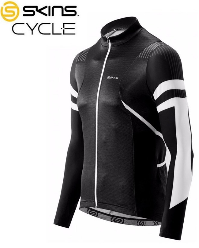 特価品 SKINS Cycle 長袖ジャージ Mサイズ Gottardo 黒白 スキンズ サイクル ゴッタルド ロードバイク拍卖