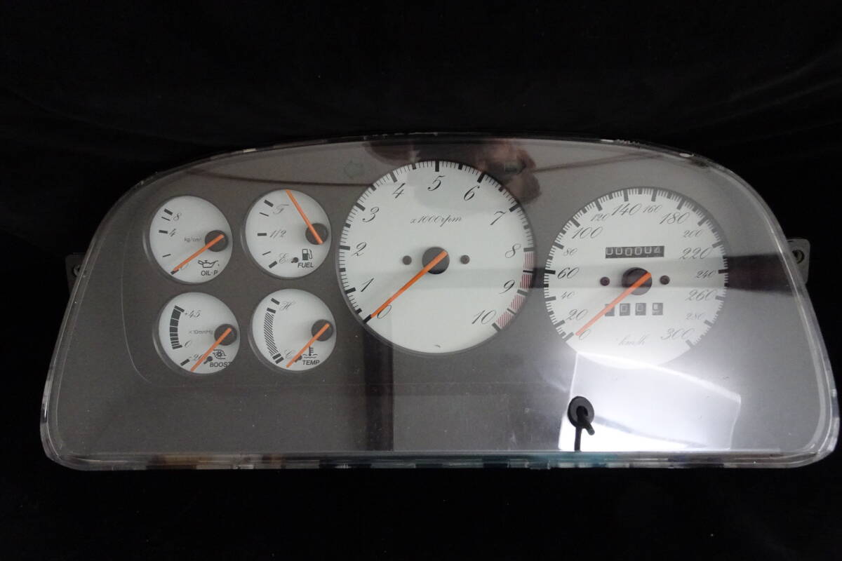 【マツダ】 RX-7 FC3S(マイナー後)用 ホワイトメーターASSY筆記体 300km&10000rpm拍卖
