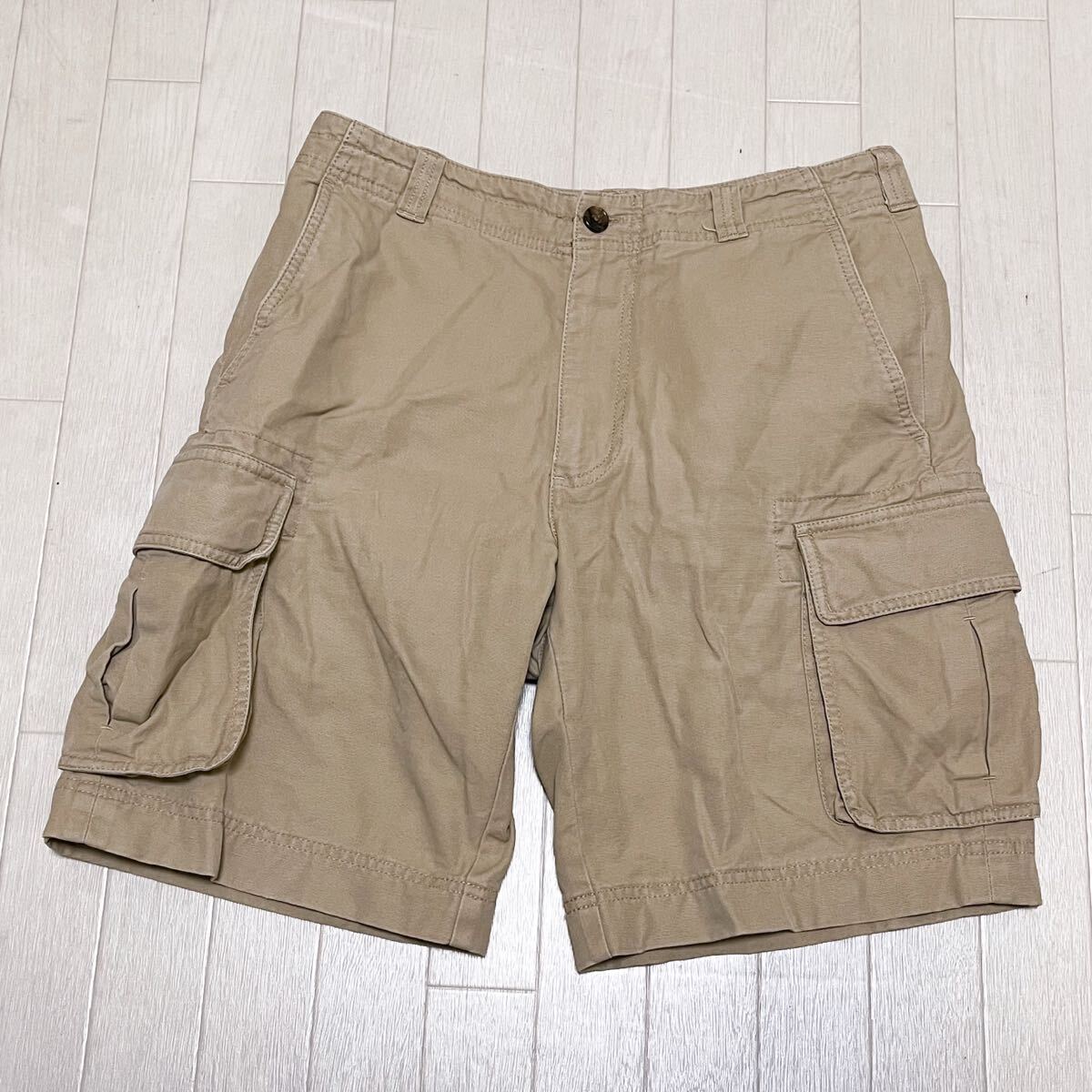 和761★ 346 BROOKS BROTHERS ブルックスブラザーズ カーゴパンツ ハーフパンツ ミリタリー W32 ベージュ メンズ拍卖