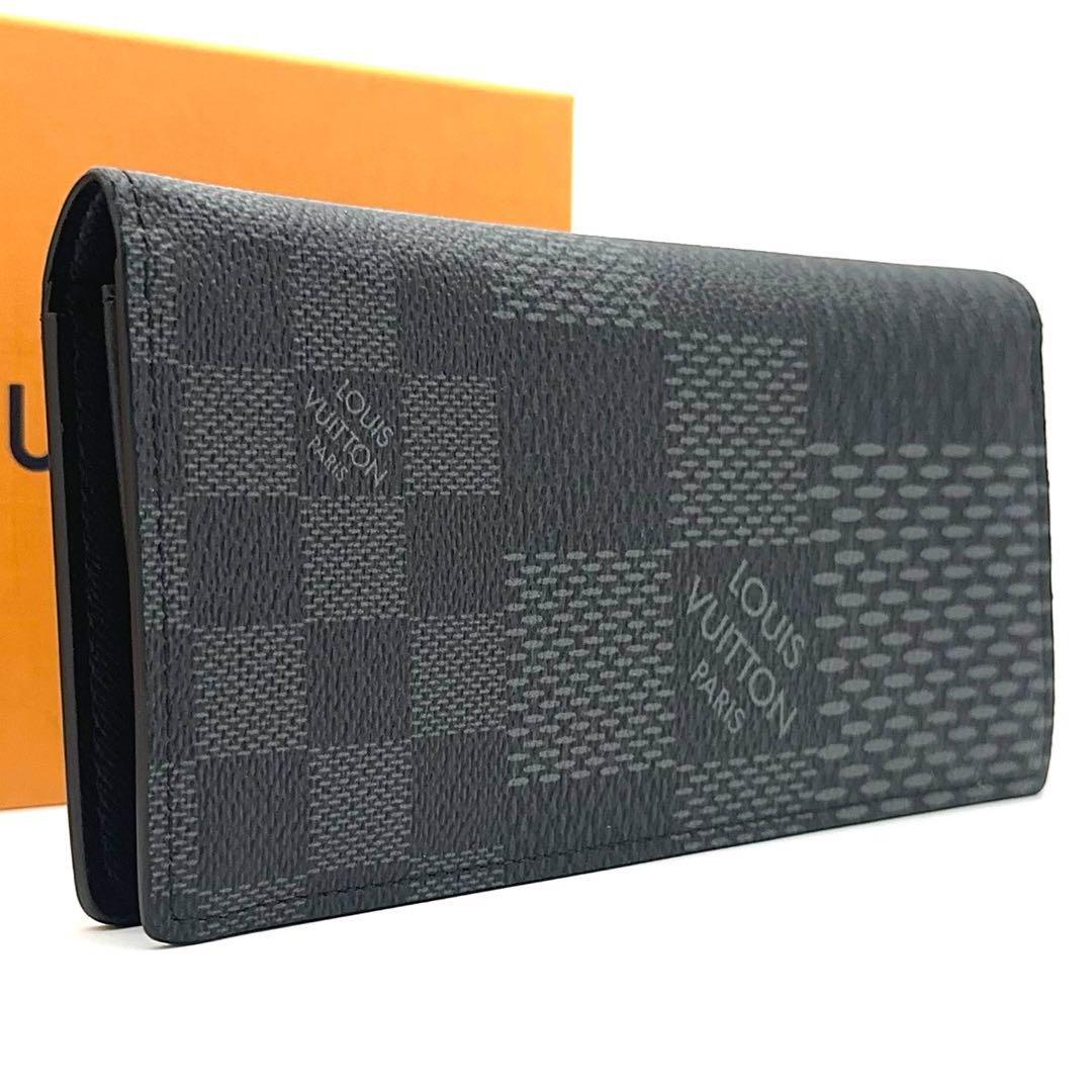 ☆売り尽くしセールお値下げ中☆【極美品】LOUISVUITTON ルイヴィトン ダミエ グラフィット 3Dキャンバス ポルトフォイユ ブラザ NM 長財布拍卖