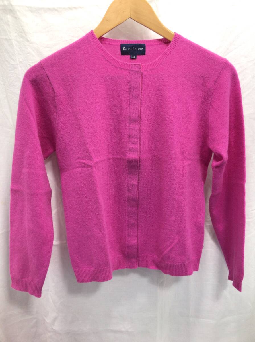 POLO RALPH LAUREN ポロ ラルフローレン カーディガン 150 キッズ 女の子 ピンク F23拍卖