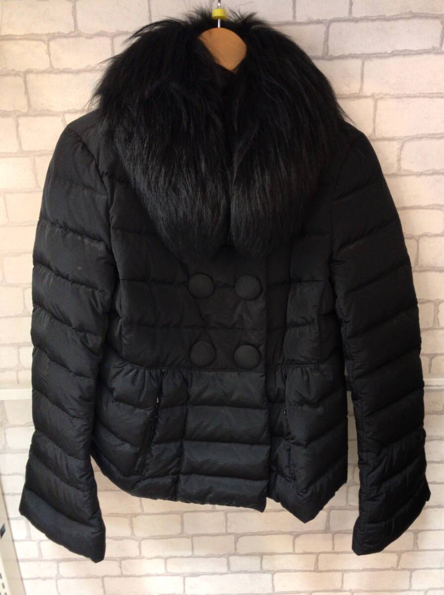 MONCLER モンクレール KELLYFUR ブラック ダウンジャケット ファー サイズ2 レディース JS-443257拍卖