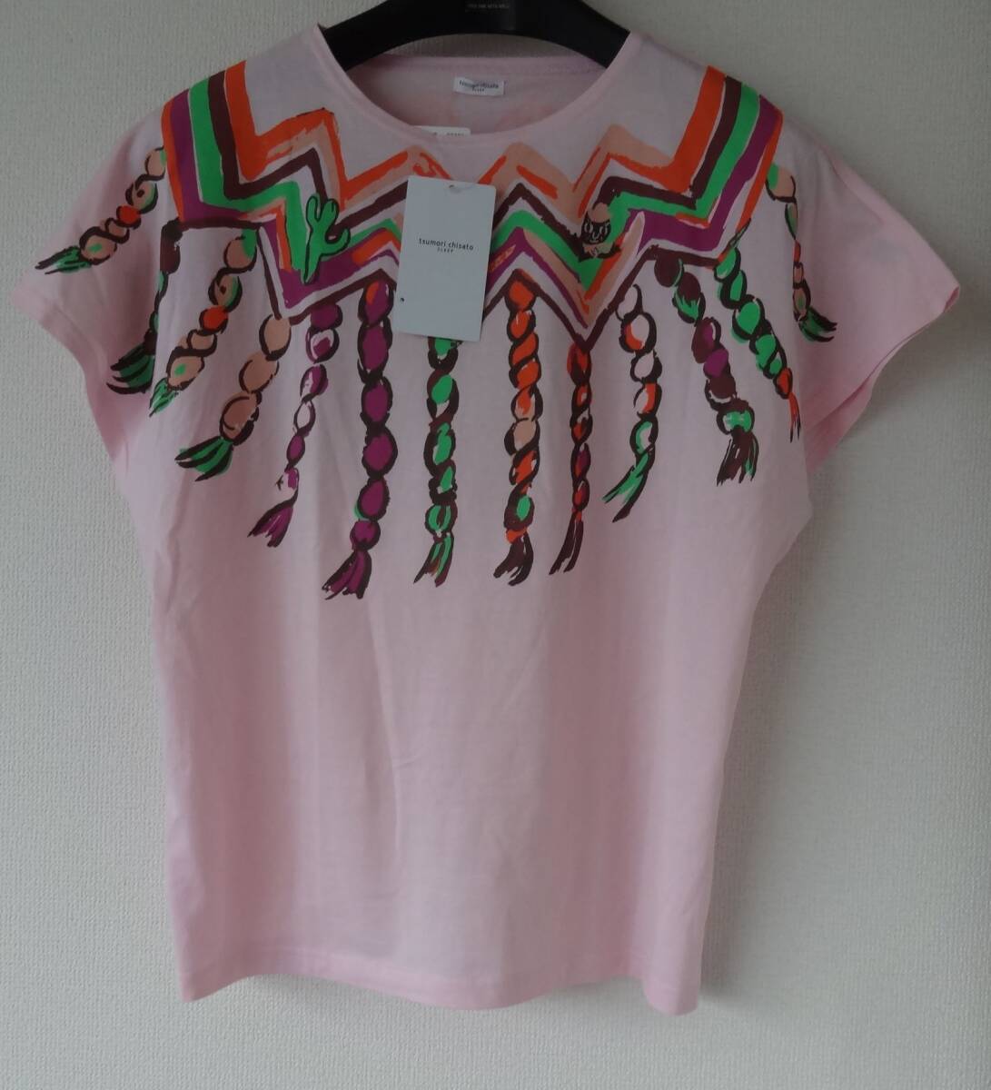 Mサイズ ツモリチサト★ワコール新品トップス 3分袖 半袖 Tシャツ <アリゾナのサボテン> 綿100%拍卖