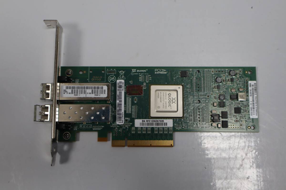 E7750 Y qlogic qle8142-ibmx 10GB デュアルポート FRU 42c1802 42c1801 カード / FTLX8571D3BCL-QL トランシーバーモジュール 付き拍卖