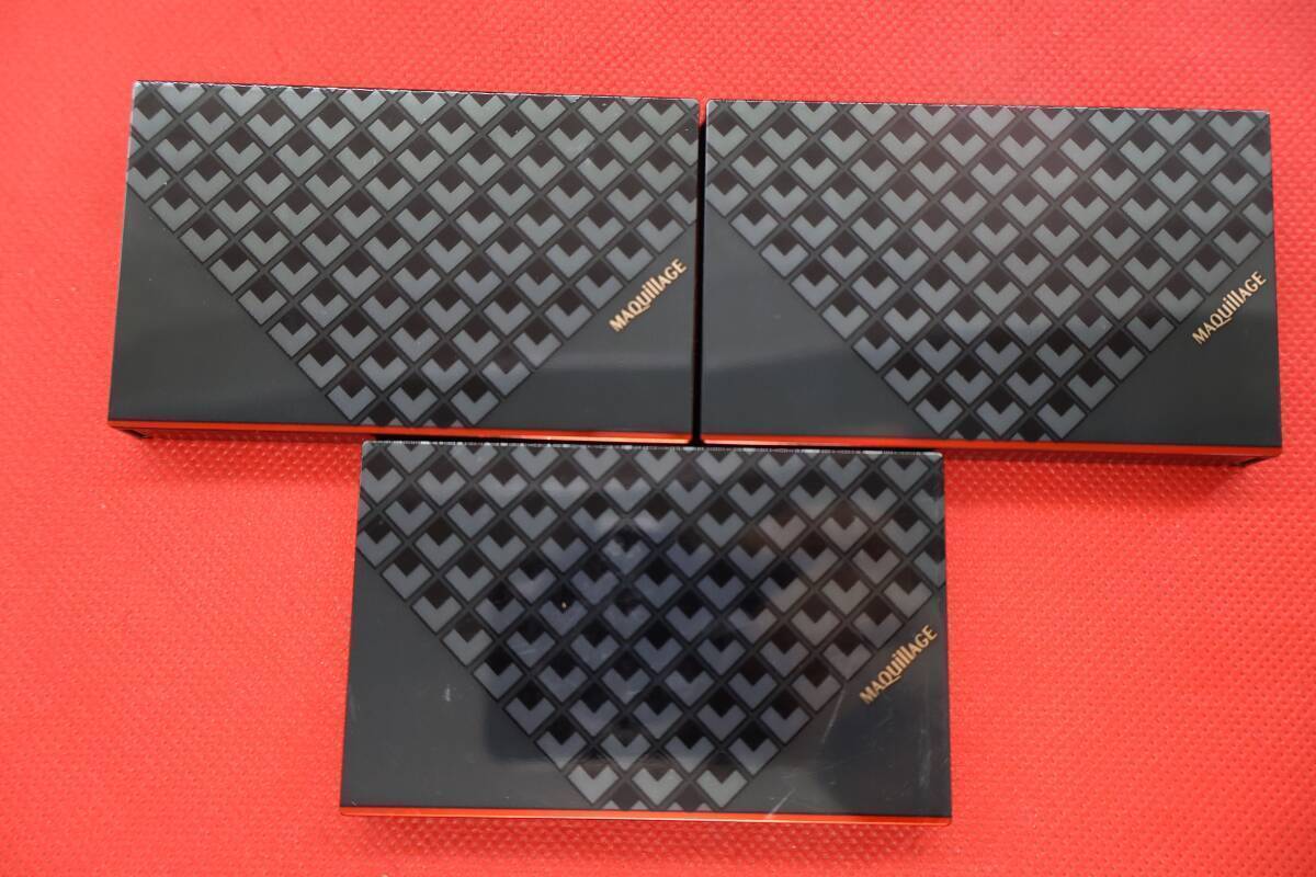 J1865 Y 【3個セット】MAQuillAGE マキアージュ ドラマティックパウダリーUV オークル 00 ファンデーション ミニパクト 4g拍卖
