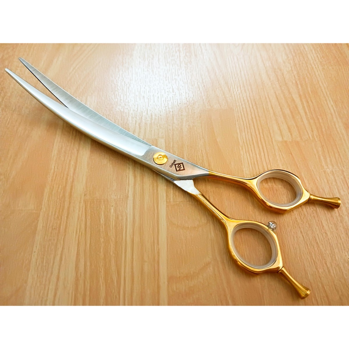 カーブシザーシザー切れ味抜群トリミングシザーペットシザートリマーさんママミングセルフトリミングも◎拍卖