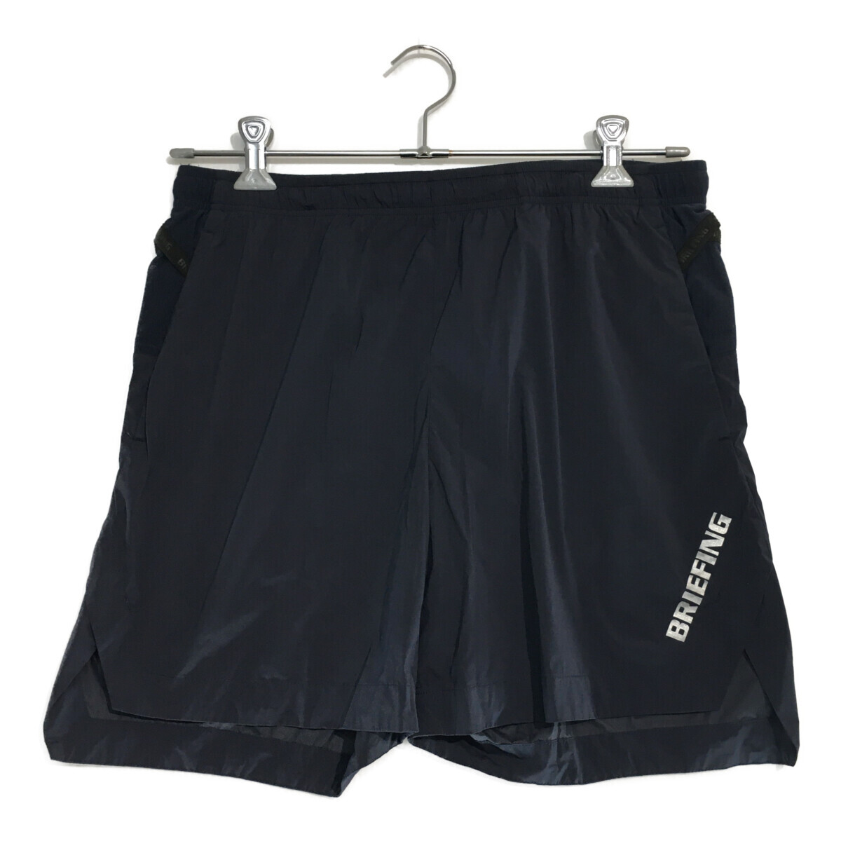 coco 中古【値下げ】 ブリーフィング BRIEFING メンズ ハーフパンツ L 紺 ウエストゴム 薄手 訳あり レターパックプラス発送可 99560拍卖