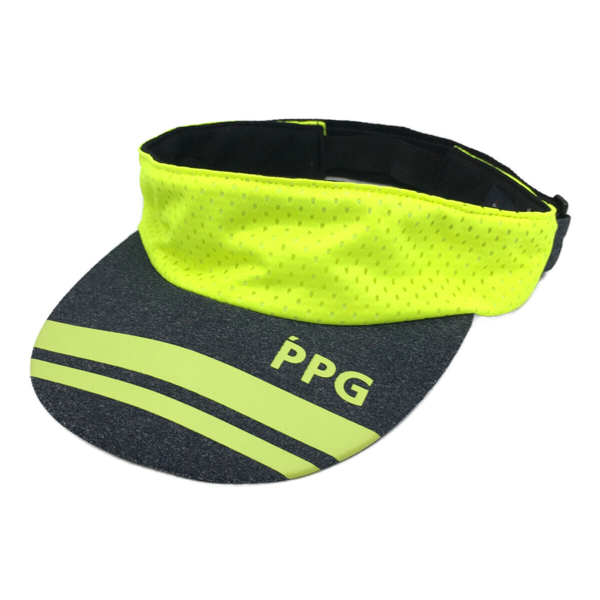 coco 中古【値下げ】 ピージージー PGG サンバイザー フリー ネイビー×ネオンイエロー メッシュ レターパックプラス発送可 K011222拍卖