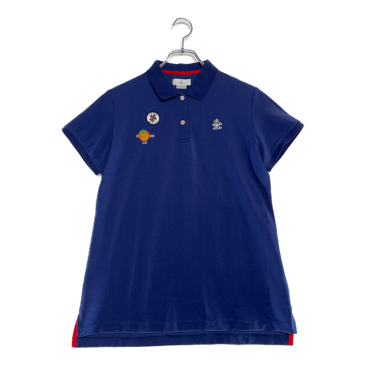 coco 中古【値下げ】マンシングウェア Munsing wear レディース 半袖ポロシャツ LL 紺 ネイビー レターパックプラス発送可 115633拍卖