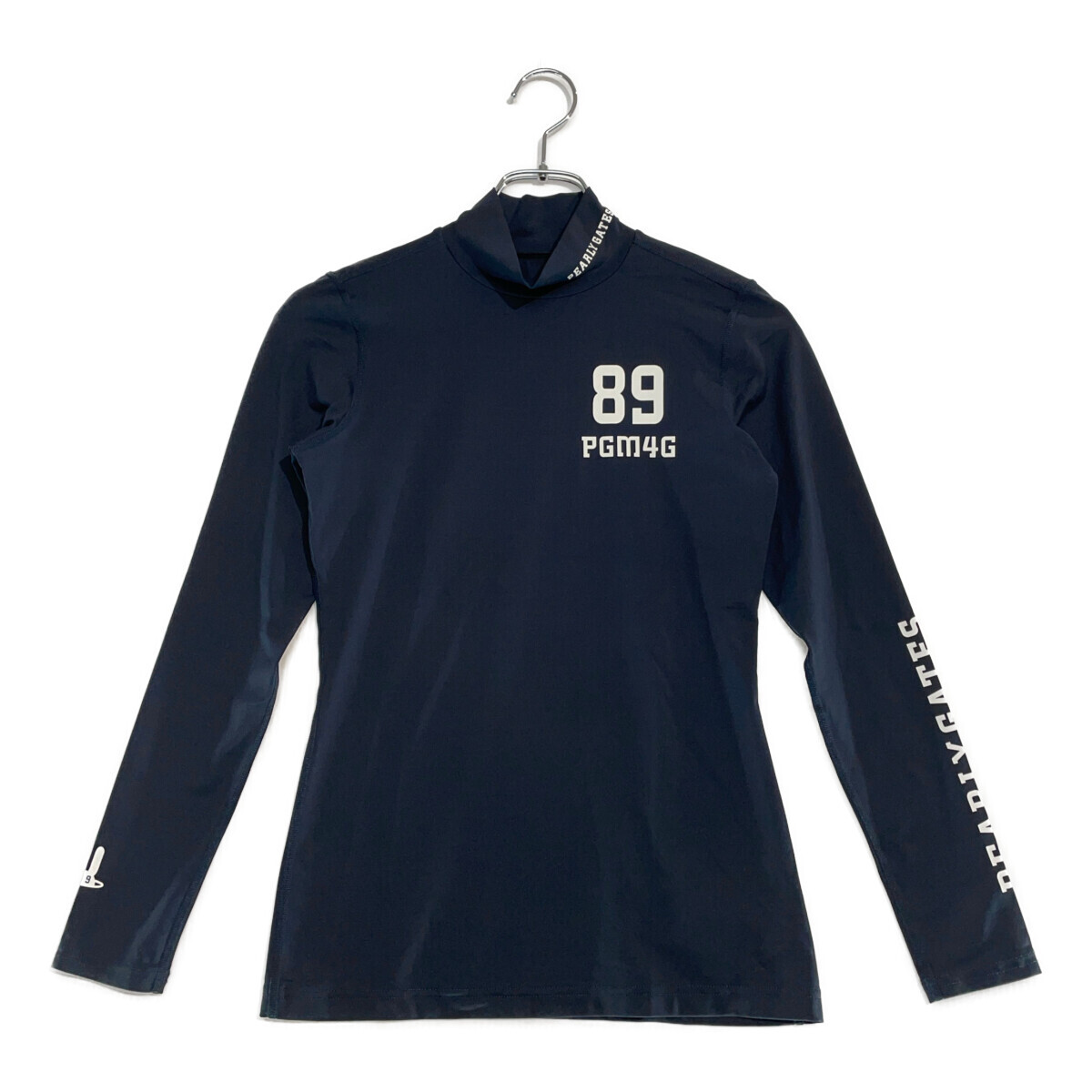 coco 中古【値下げ】 パーリーゲイツ PEARLY GATES レディース インナー 0(S) ネイビー モックネック 日焼け対策 ネコパケ発送可 99747拍卖