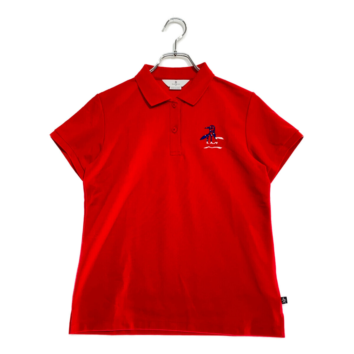 coco 中古【値下げ】 マンシングウェア Munsing wear レディース 半袖ポロシャツ M 赤 レッド ロゴ刺しゅう ネコパケ発送可 118204拍卖