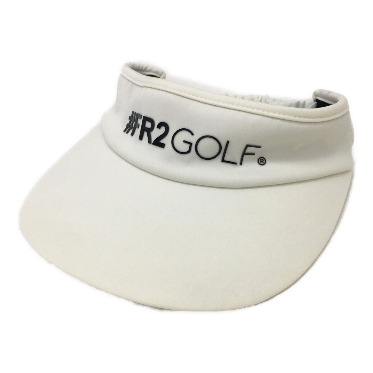 coco 中古【値下げ】 エフアールツーゴルフ FR2GOLF サンバイザー ホワイト 白 後ろゴム シリコンロゴ レターパックプラス発送可 K5803拍卖