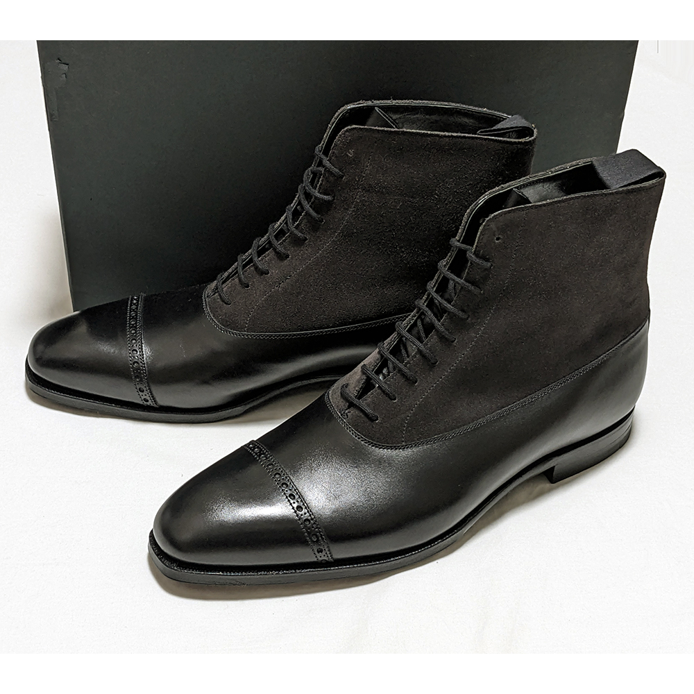 FOSTER&SON Montrose キャップトゥコンビレースアップブーツ 9 新品 レザー デッドストック フォスターアンドサン拍卖