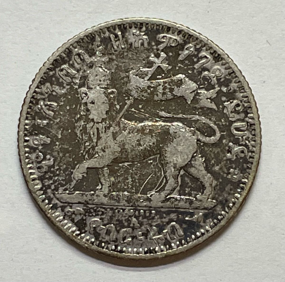 ETHIOPIA Menelik II 1889 (1897) A 1/4 BIRR レゲエ ラスタ エチオピア拍卖