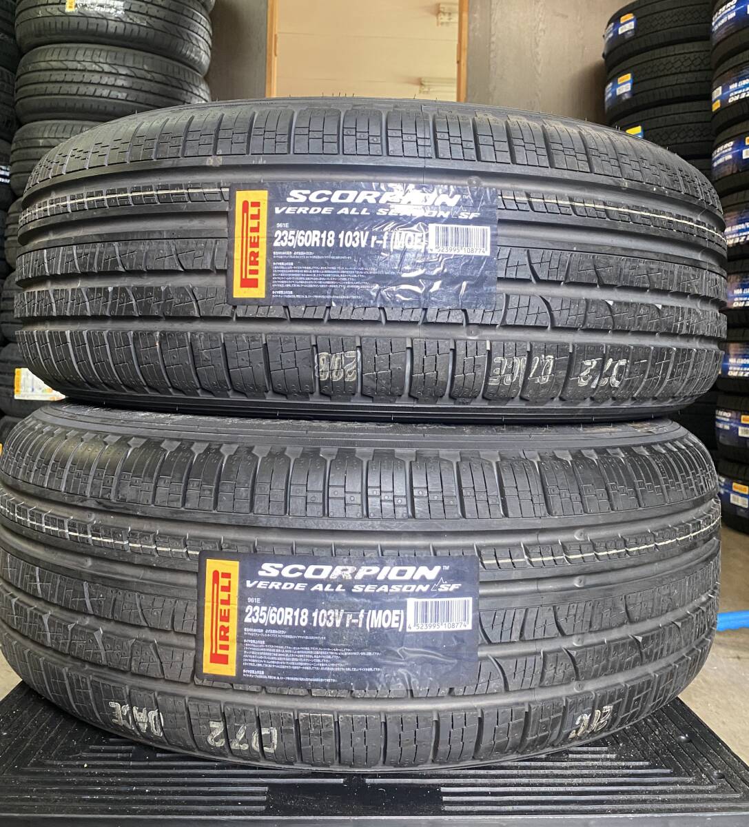 【法人宛限定送料無料】PM65-301 PIRELLI 235/60R18 103V r-f SCORPION VERDE ALL SEASON SF(MOE) ランフラット 2本セット 2022年製拍卖