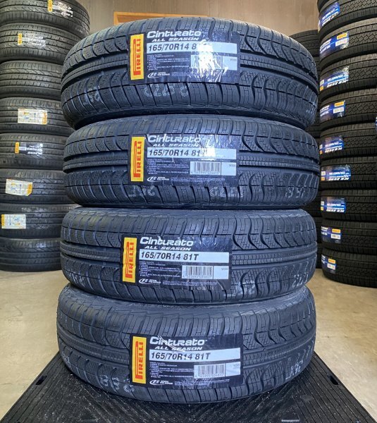 【法人宛限定送料無料】PM65-14 PIRELLI 165/70R14 81T CintuRato ALL SEASON 4本セット 2022年製拍卖