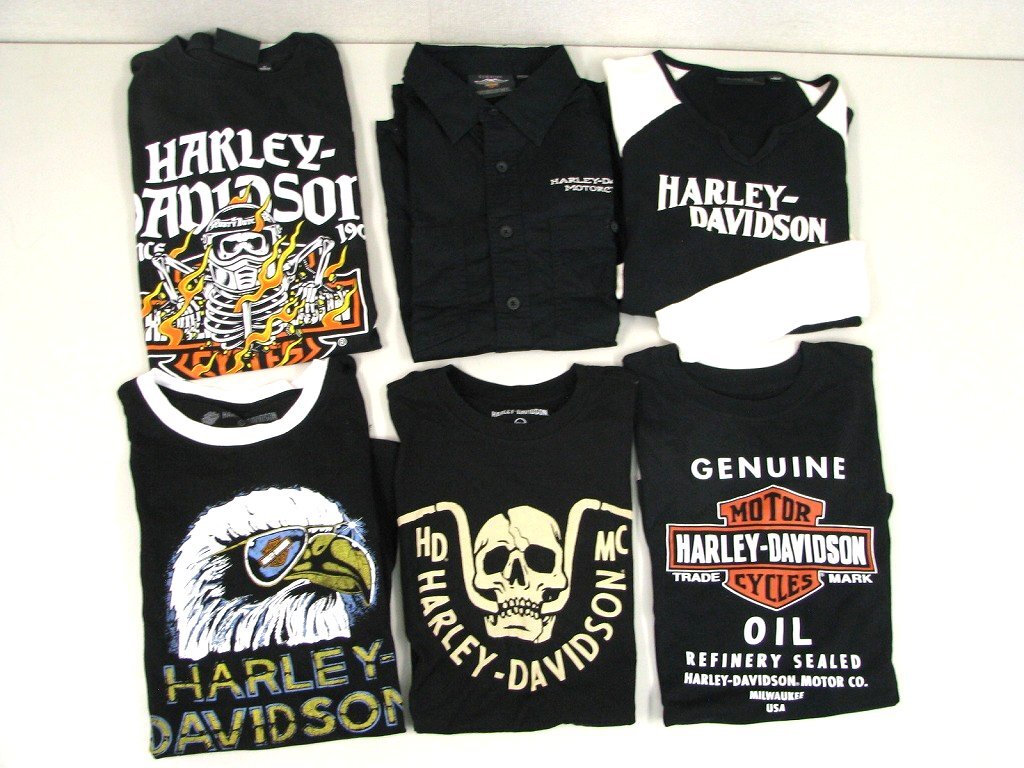 ハーレーダビッドソン 半袖Tシャツ ワークシャツ ワッフル 長袖ワッフル生地Tシャツ サイズS・M・L拍卖