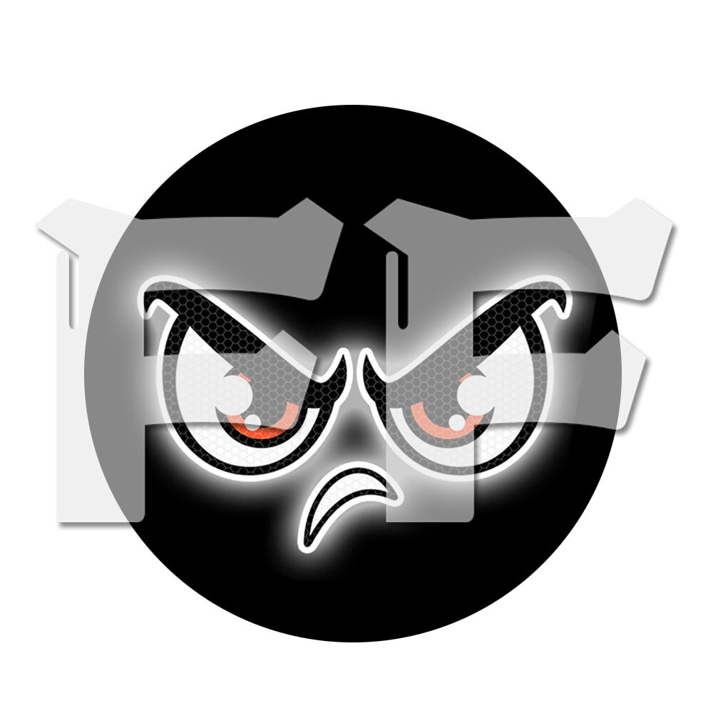 オートバイ/車/バイク用 ヒカリ反射ステッカー 光反射シール マークシール 超効率反射率 悪魔の目 汎用拍卖